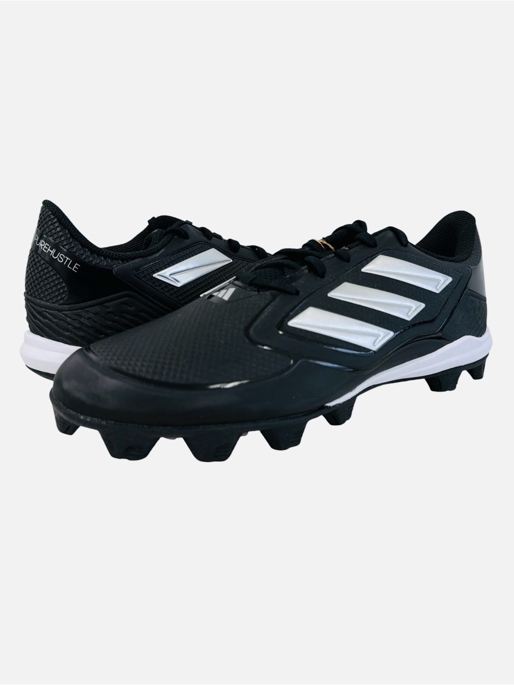 Adidas Women's Purehustle 3 Mid Sneaker, Softball Cleats Black/Silver Size 12.5